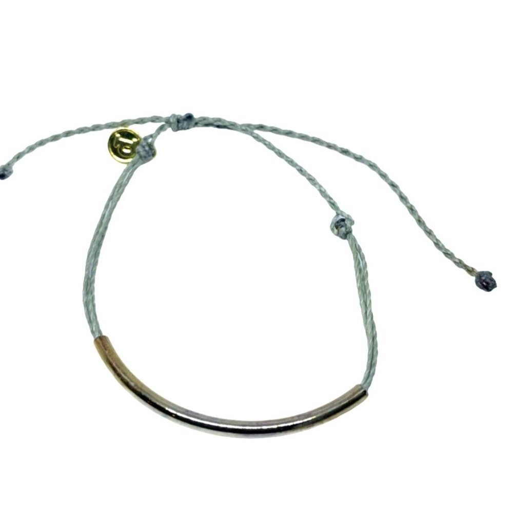Pura Vida Tube Cord green Bracelet Knot Closure Adjustable